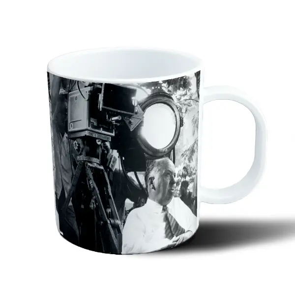 Taza de Plástico Alfred Hitchcock Set de Rodaje