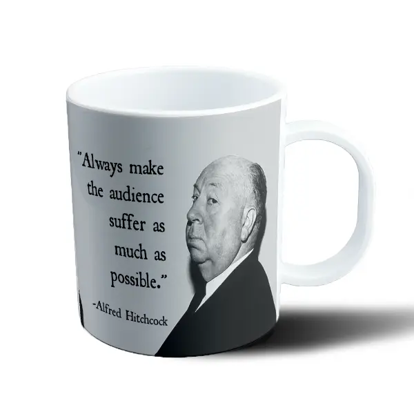 Taza de Plástico Alfred Hitchcock Cita Always Make the Audience Suffer