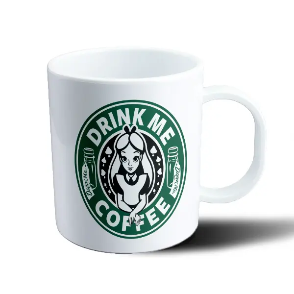 Taza de Plástico Alicia Drink Me Coffee