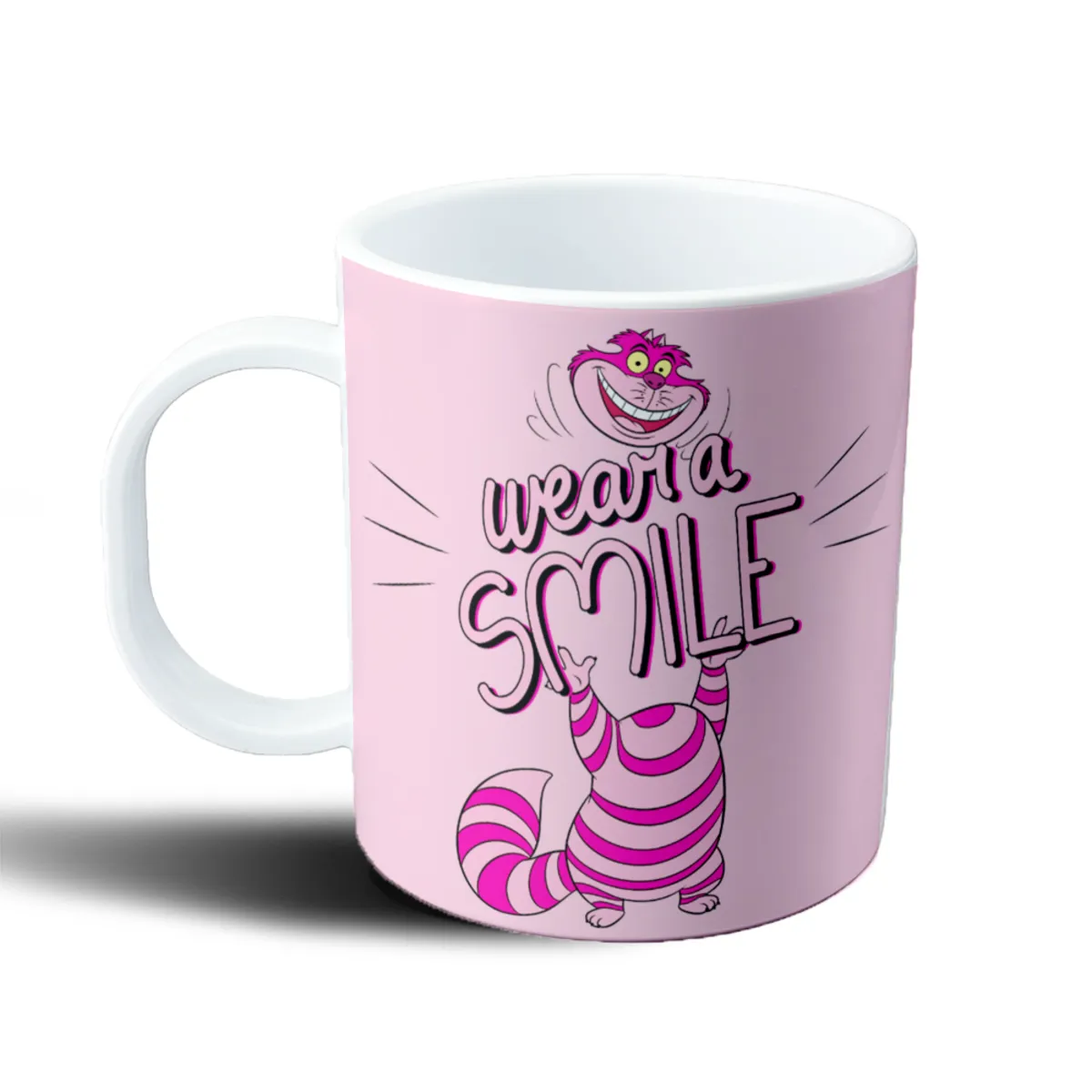 Taza de Plástico Alicia Gato de Cheshire Wear a Smile - vista 2