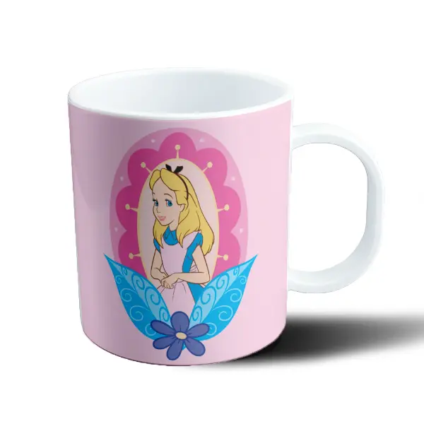 Taza de Plástico Alicia Disney Flor Azul