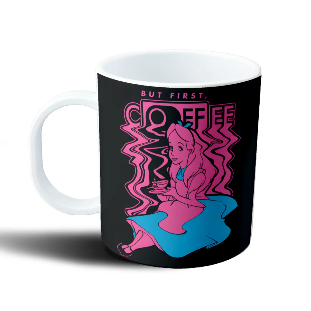 Taza de Plástico Alicia en el País de las Maravillas But First Coffee - vista 2