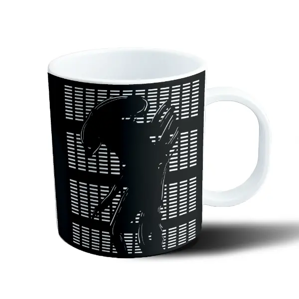 Taza de Plástico Alien Xenomorfo Perfil Rayas