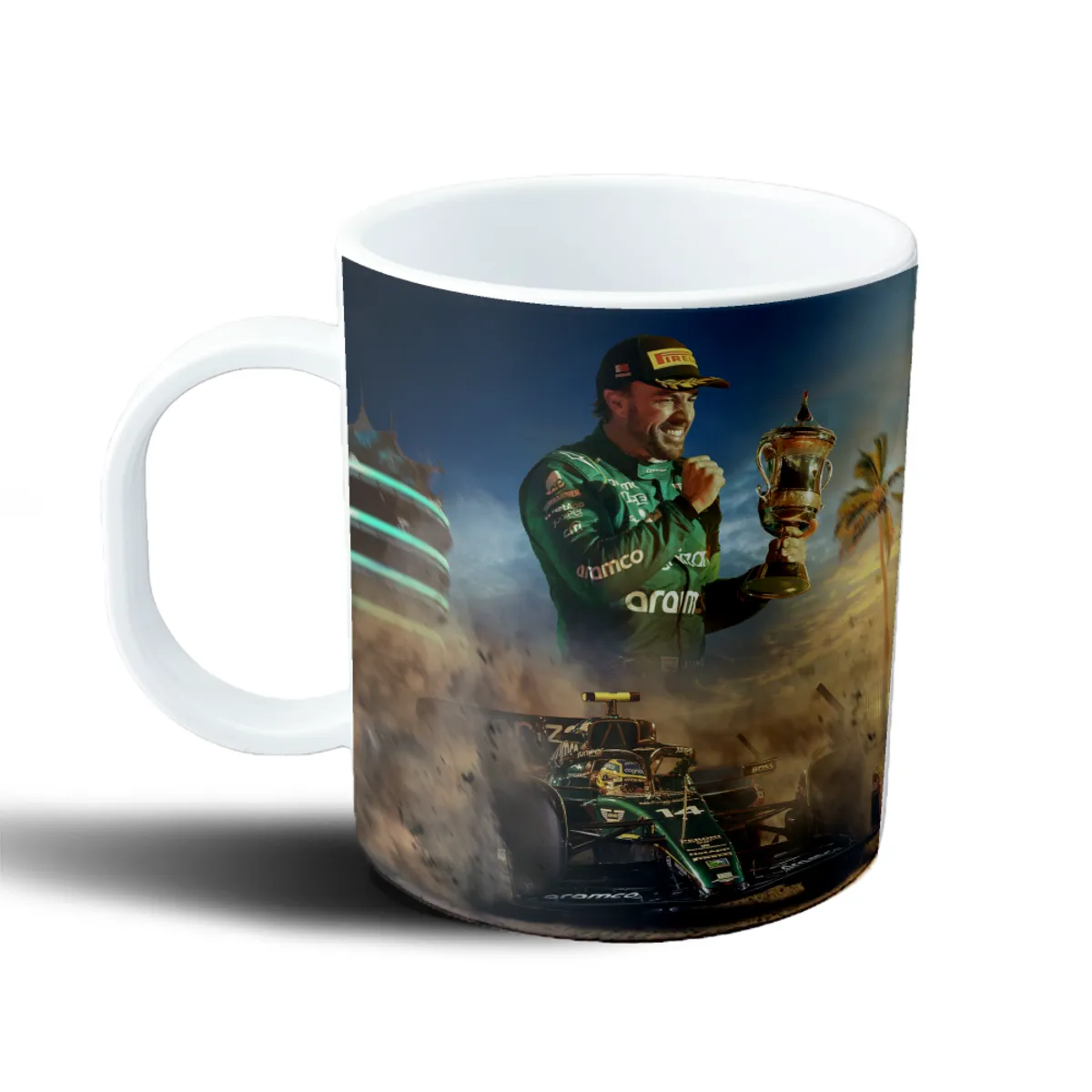Taza de Plástico Alonso Aston Martin Podio - vista 2