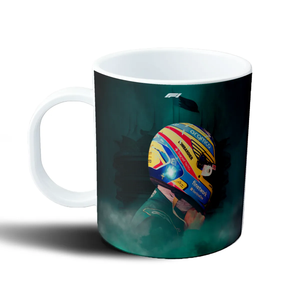Taza de Plástico Alonso Casco Aston Martin - vista 2