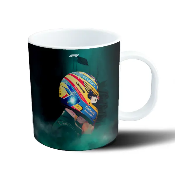 Taza de Plástico Alonso Casco Aston Martin