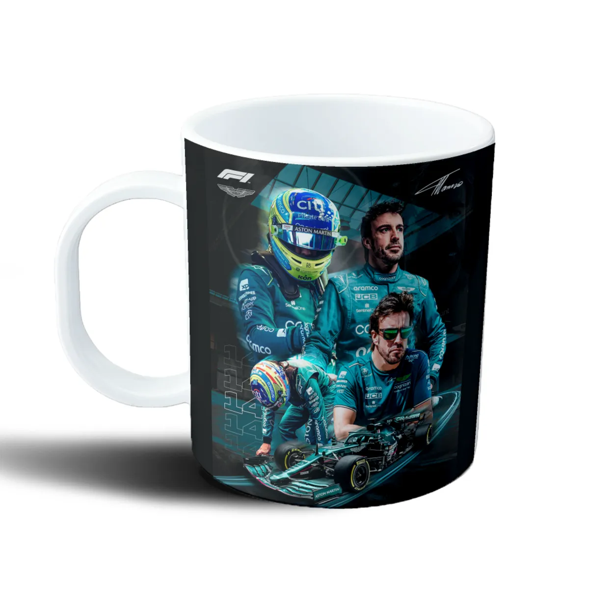 Taza de Plástico Alonso Aston Martin F1 - vista 2