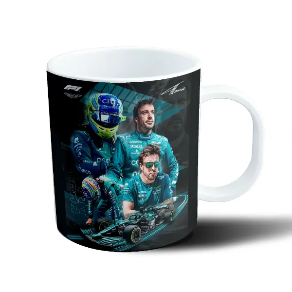 Taza de Plástico Alonso Aston Martin F1