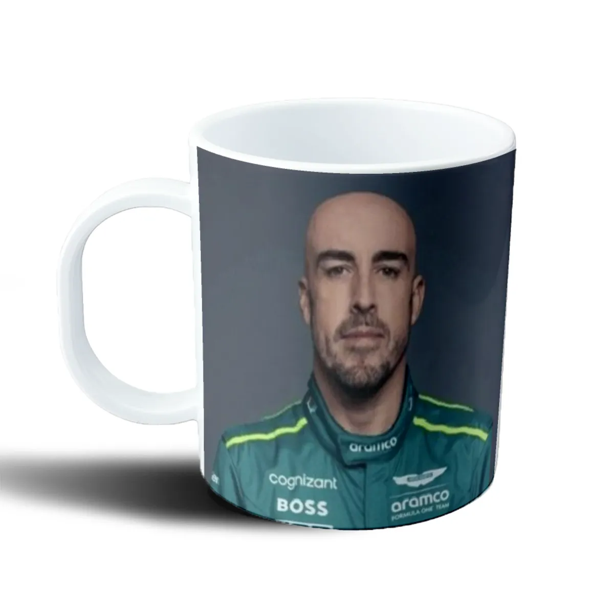 Taza de Plástico Alonso Aston Martin Aramco F1 - vista 2