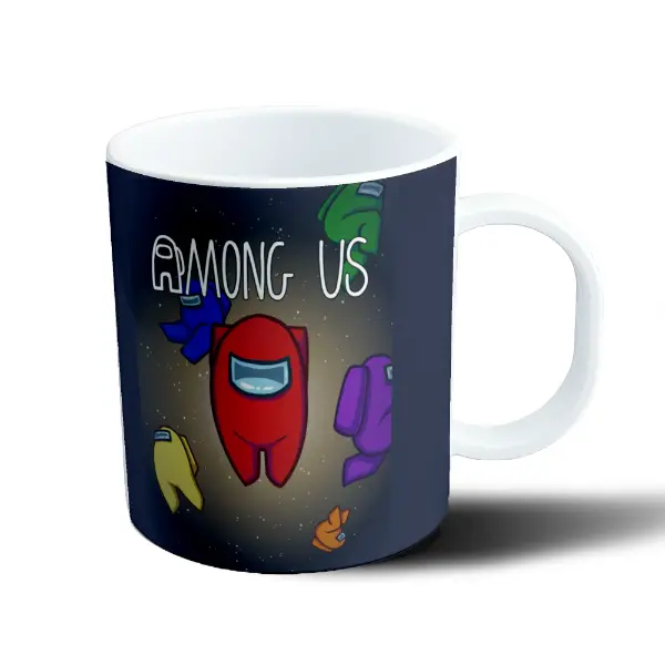 Taza de Plástico Among Us Tripulantes Rojo Azul Amarillo Verde Morado