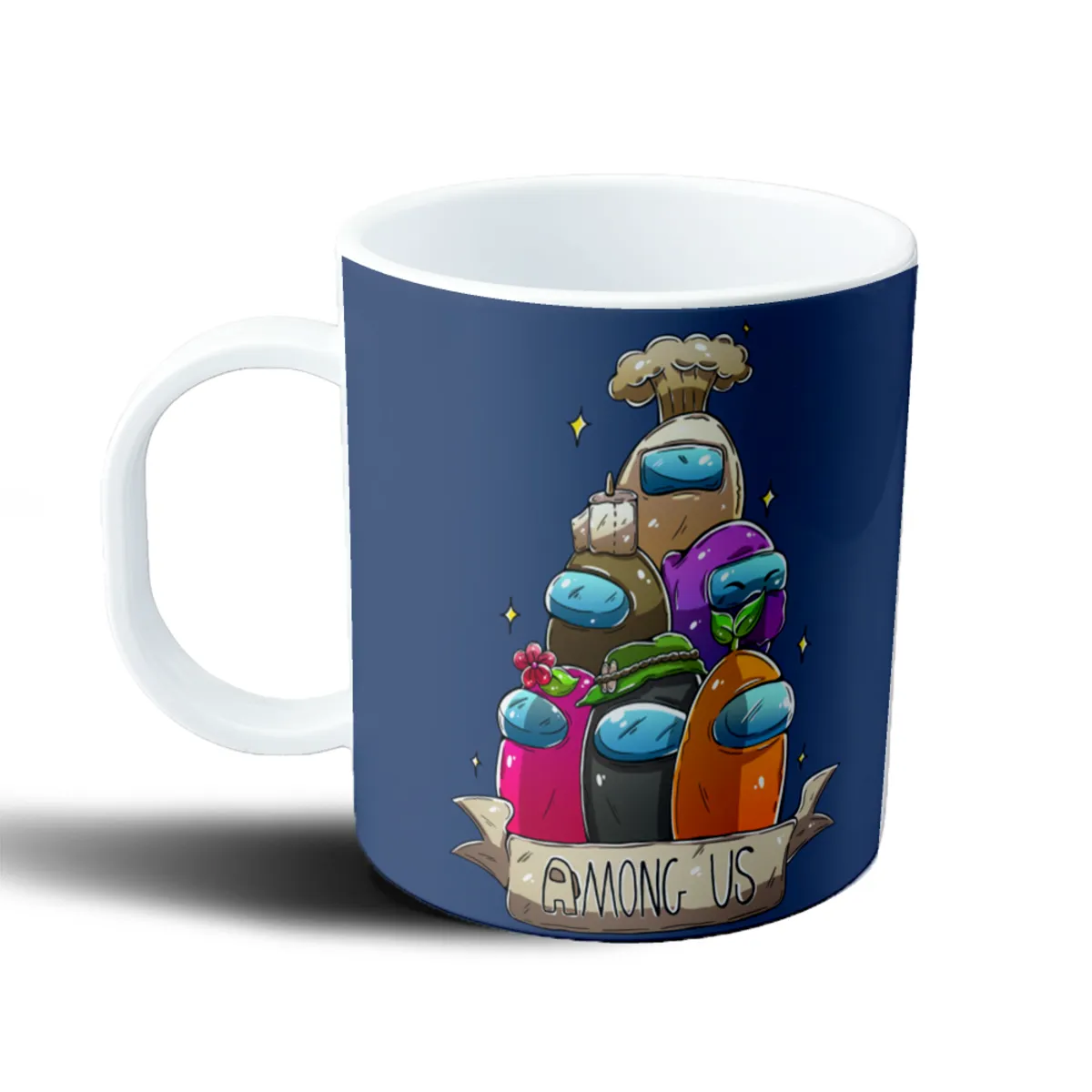 Taza de Plástico Among Us Tripulantes con Plantas y Sombreros - vista 2