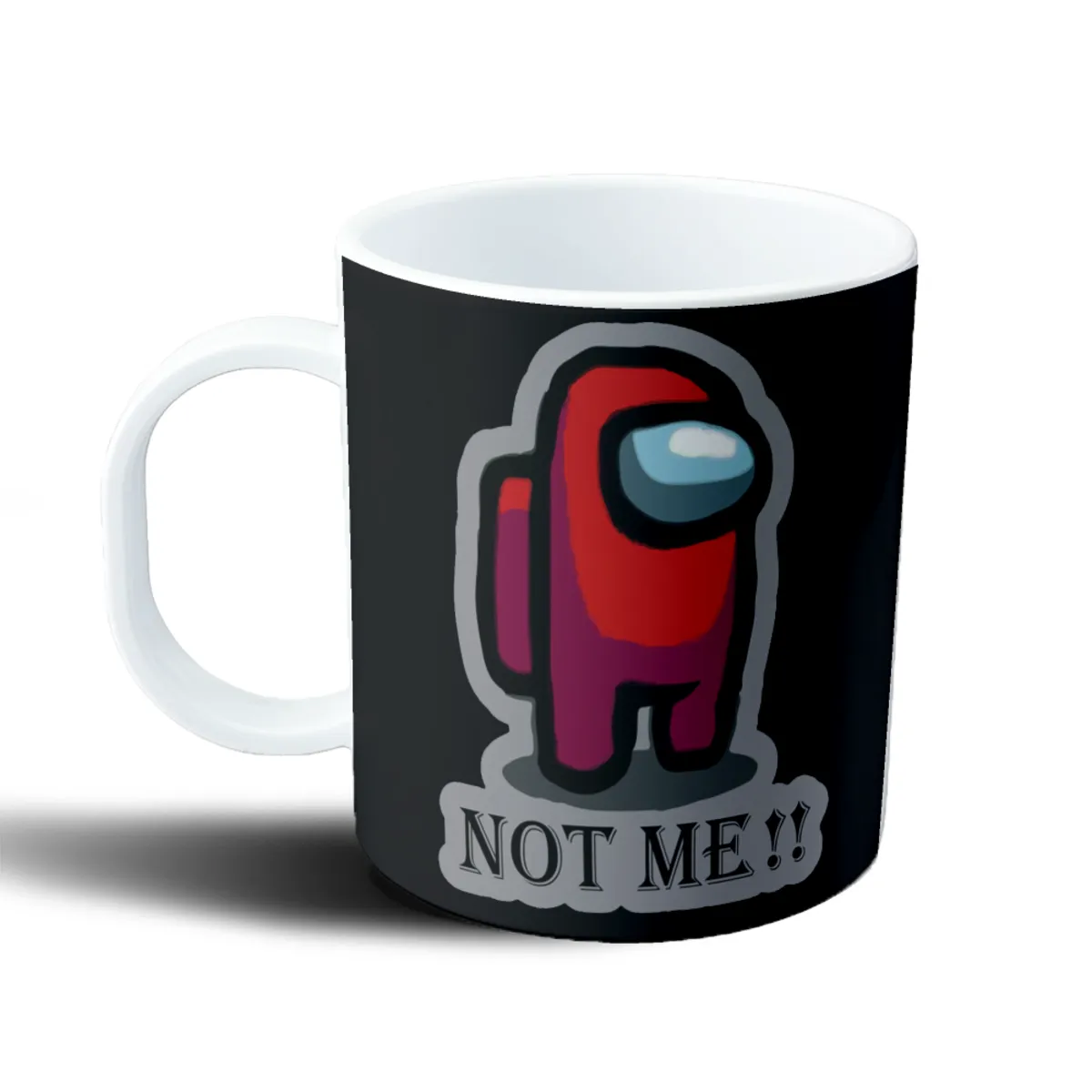 Taza de Plástico Among Us Crewmate Rojo Not Me - vista 2