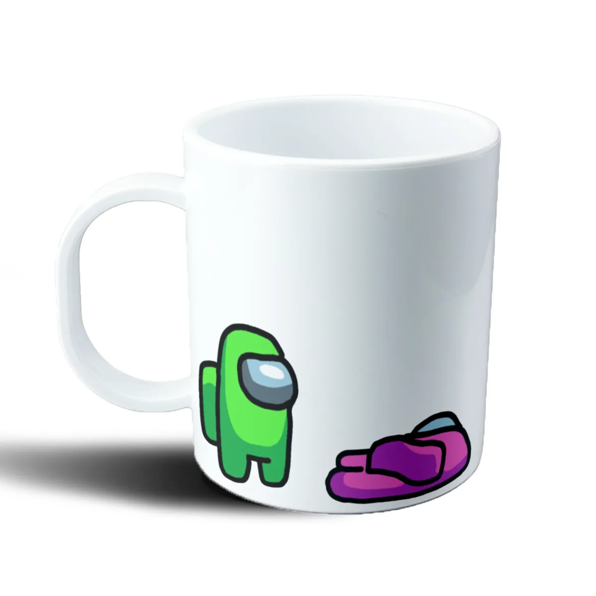 Taza de Plástico Among Us Personajes Verde y Morado - vista 2