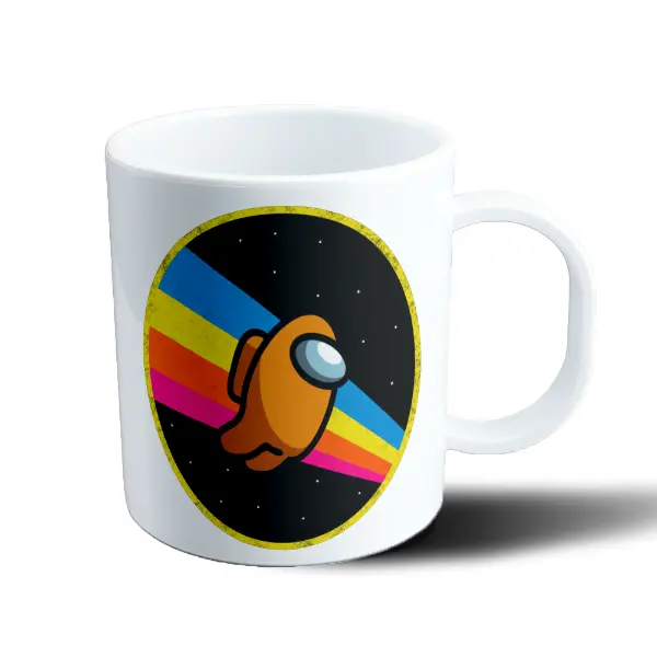 Taza de Plástico Among Us Tripulante Naranja Espacio