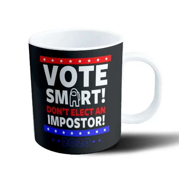 Taza de Plástico Among Us Vote Smart Don't Elect an Impostor
