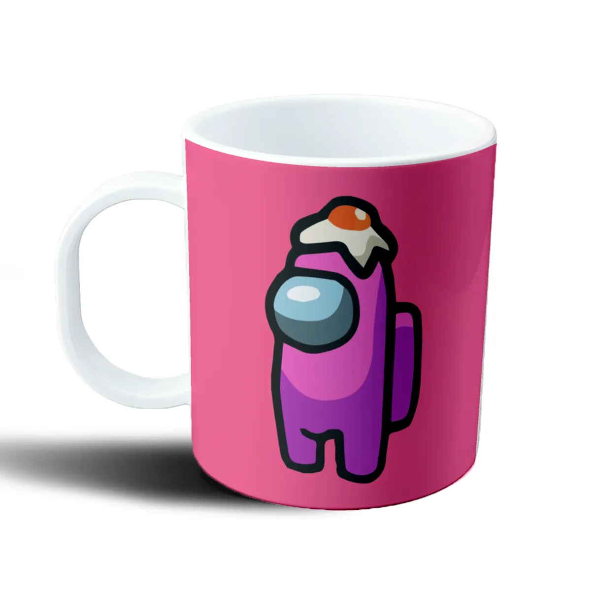 Taza de Plástico Among Us Rosa Huevo Frito - vista 2
