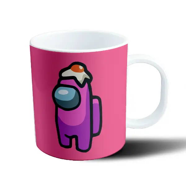 Taza de Plástico Among Us Rosa Huevo Frito