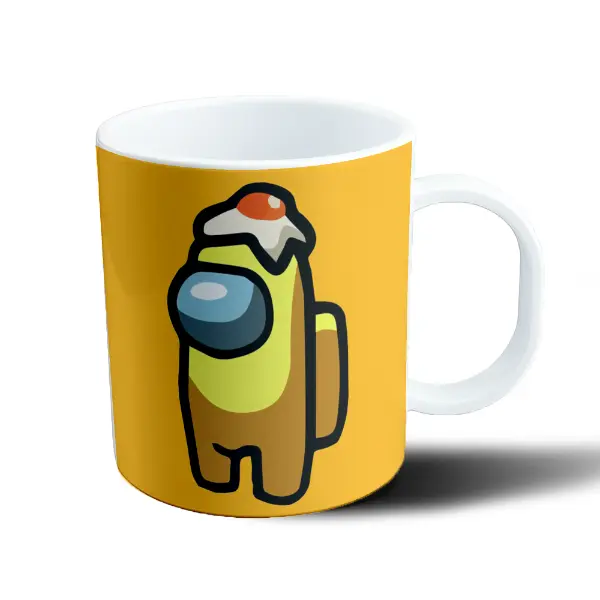 Taza de Plástico Among Us Tripulante Amarillo con Sombrero