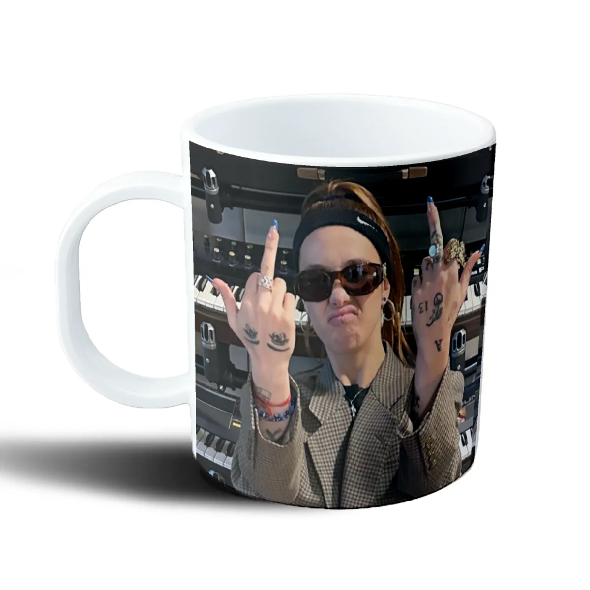 Taza de Plástico Angela Torres Dedos Arriba - vista 2
