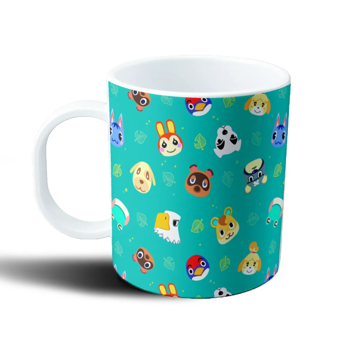 Taza de Plástico Animal Crossing Vecinos Patrón Verde - vista 2