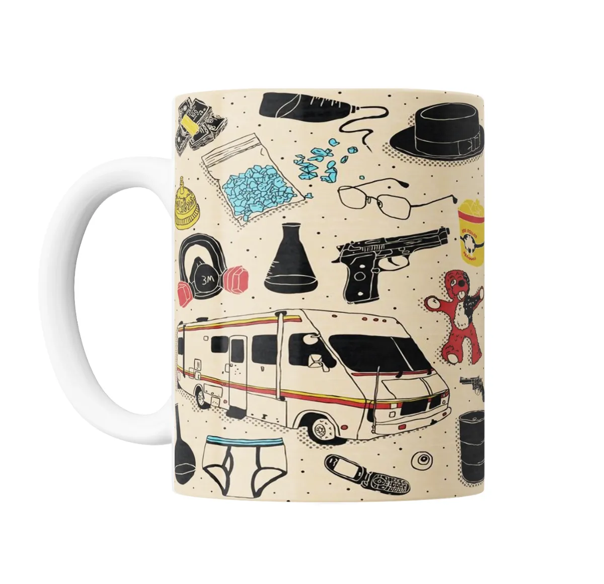 Taza de Cerámica Breaking Bad Iconos Autocaravana Dinero - vista 2