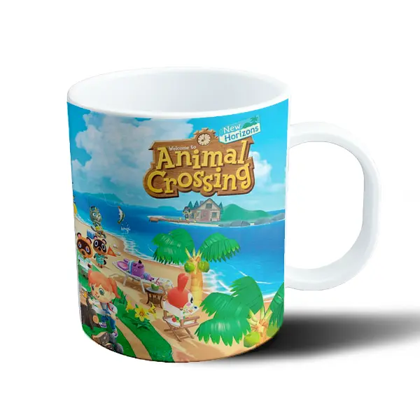 Taza de Plástico Animal Crossing New Horizons Campamento en la Isla
