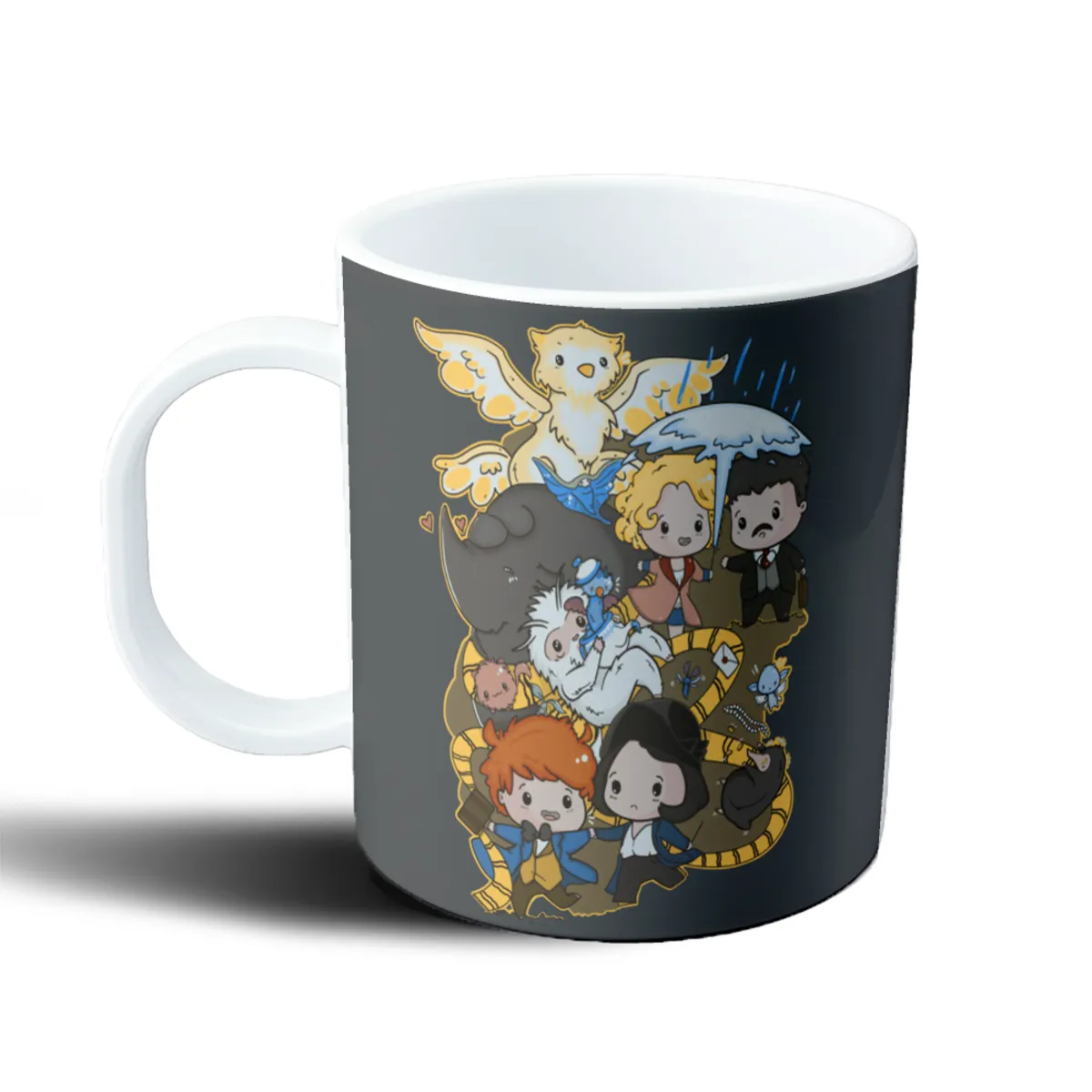 Taza de Plástico Animales Fantásticos Chibi Newt Tina Queenie Kowalski - vista 2