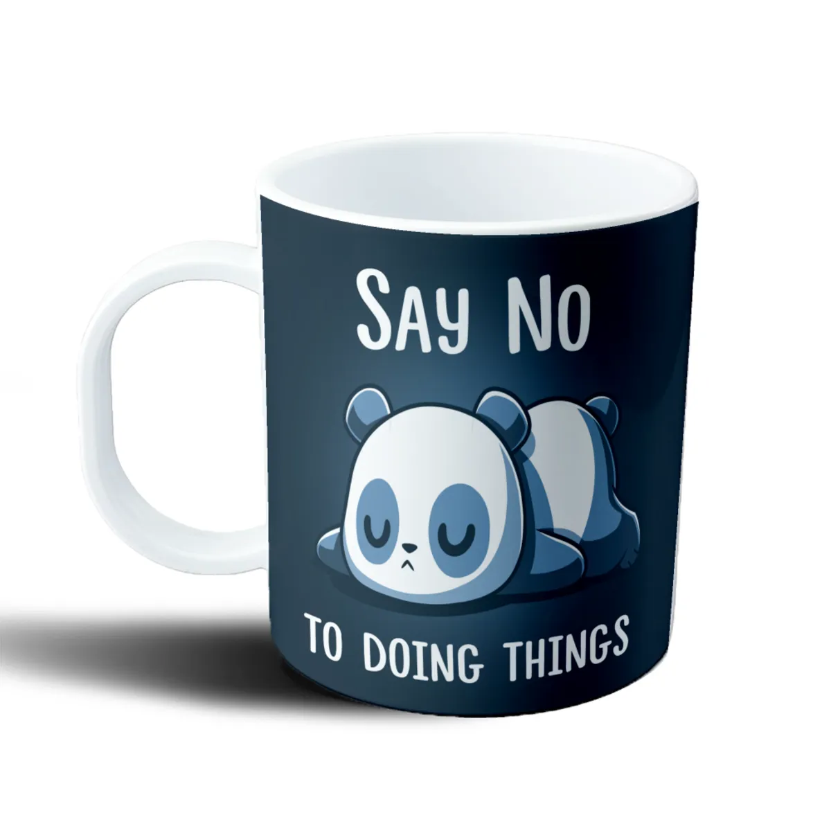 Taza de Plástico Panda Say No To Doing Things - vista 2