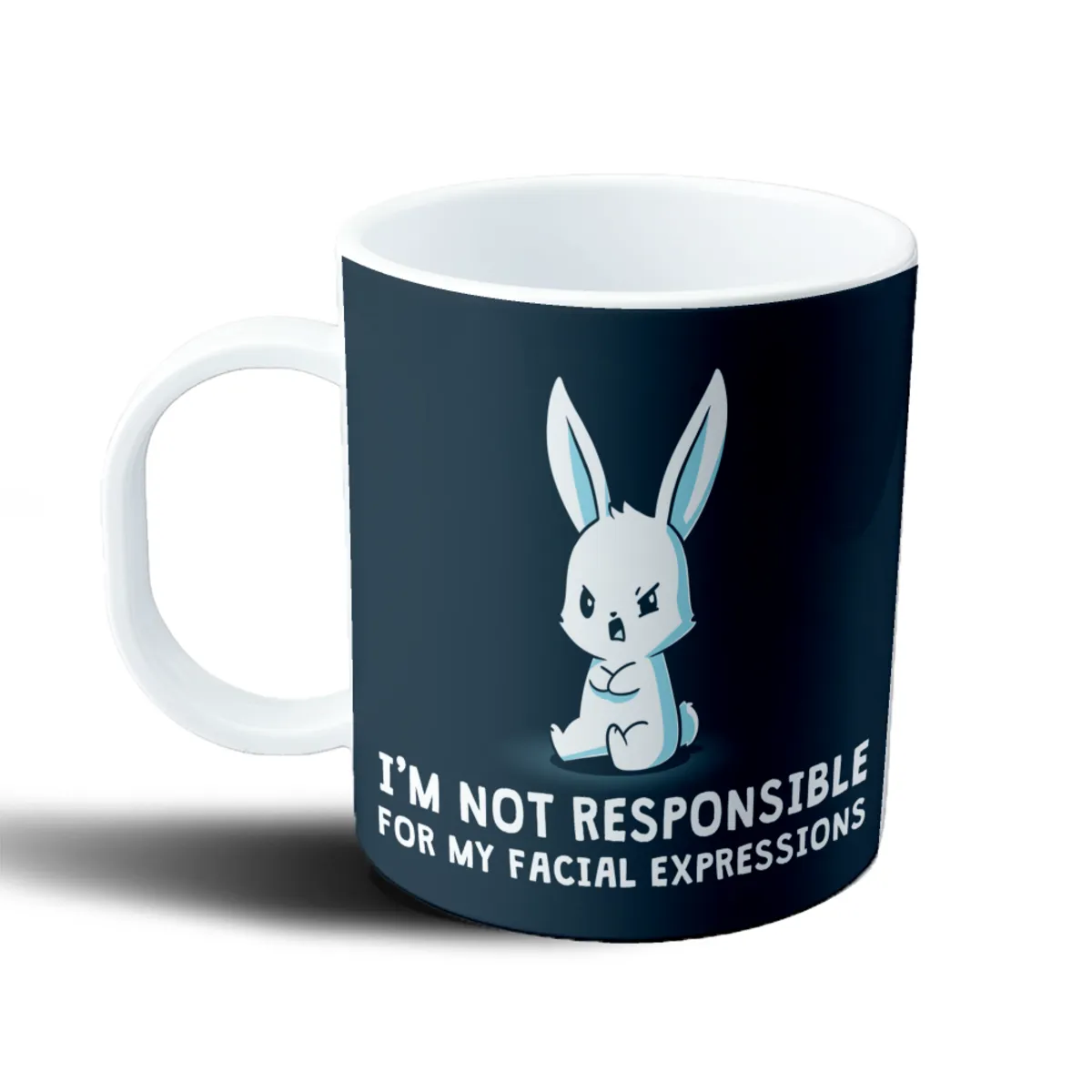 Taza de Plástico Conejo Enojado I'm Not Responsible for My Facial Expressions - vista 2