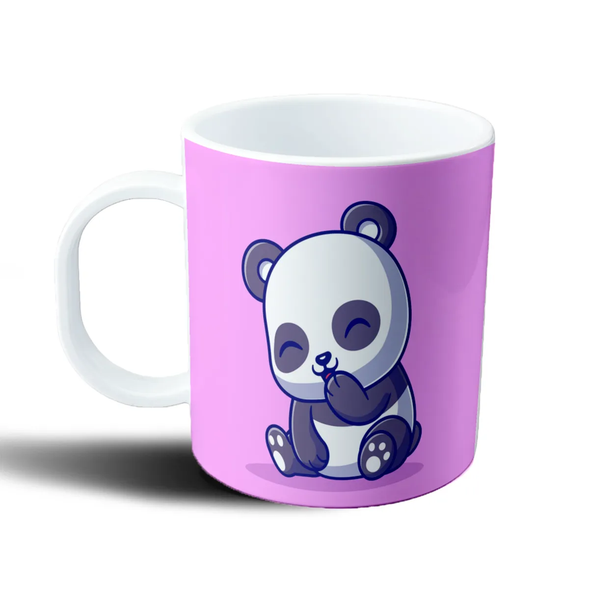 Taza de Plástico Panda Kawaii Cerrando los Ojos - vista 2