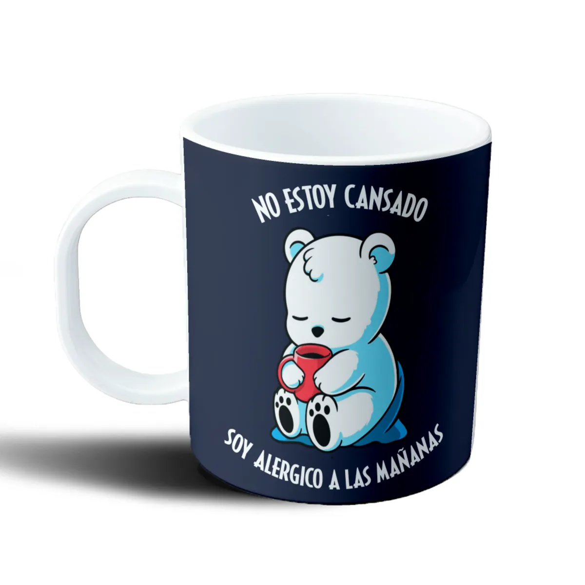 Taza de Plástico Oso Polar No Estoy Cansado Soy Alérgico a las Mañanas - vista 2