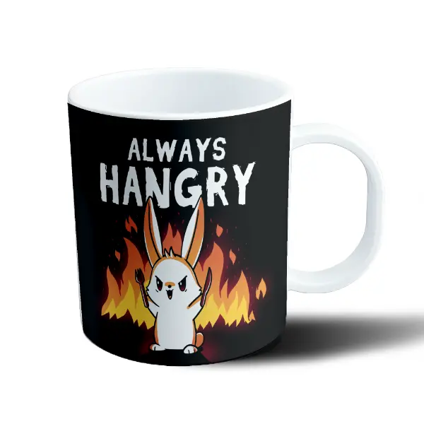 Taza de Plástico Always Hangry Conejo Antisocial