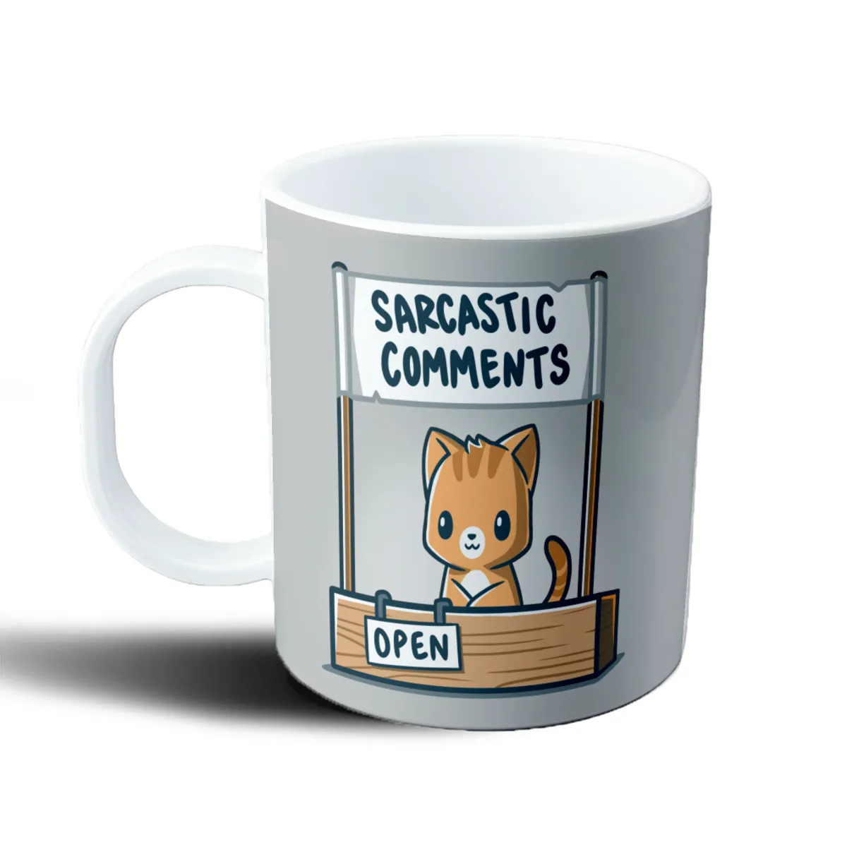 Taza de Plástico Gatito Sarcastic Comments - vista 2
