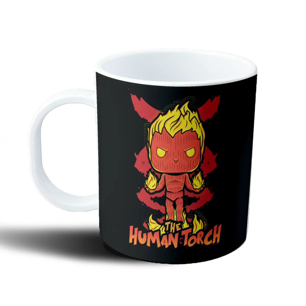 Taza de Plástico Antorcha Humana Chibi - vista 2
