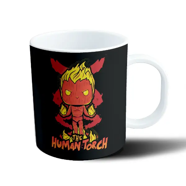 Taza de Plástico Antorcha Humana Chibi