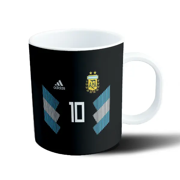 Taza de Plástico Selección Argentina Camiseta Negra 10