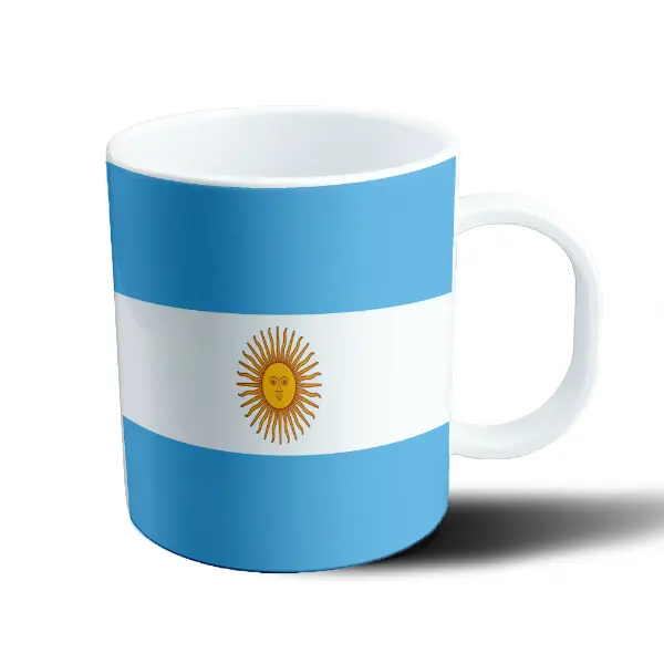 Taza de Plástico Bandera Argentina con Sol de Mayo