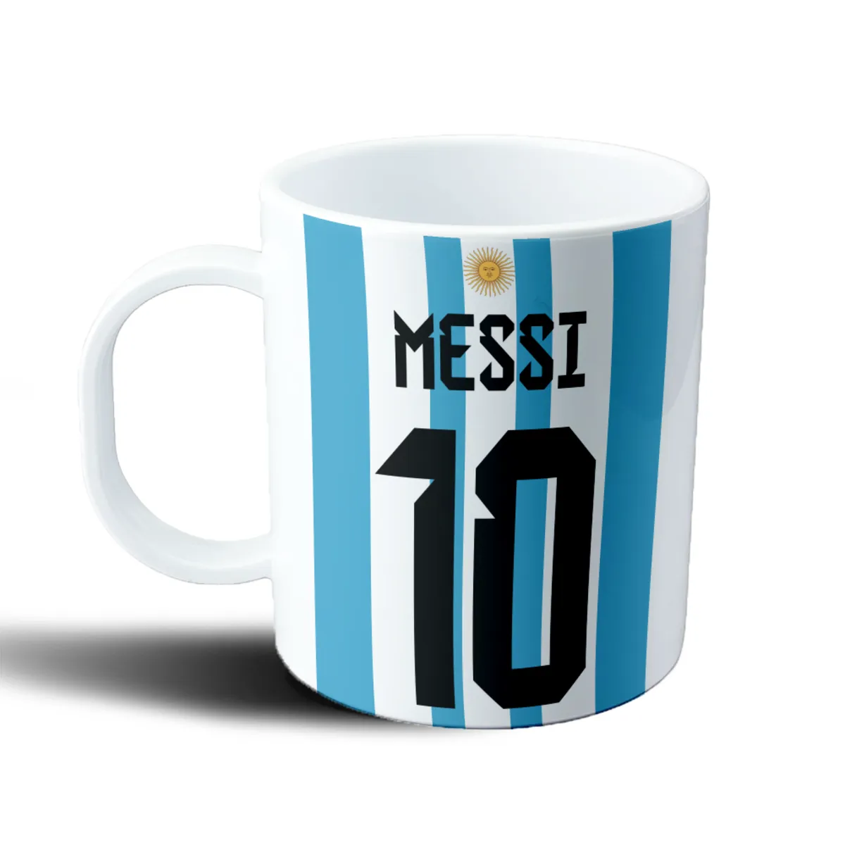 Taza de Plástico Argentina Messi 10 Camiseta Mundial Qatar - vista 2