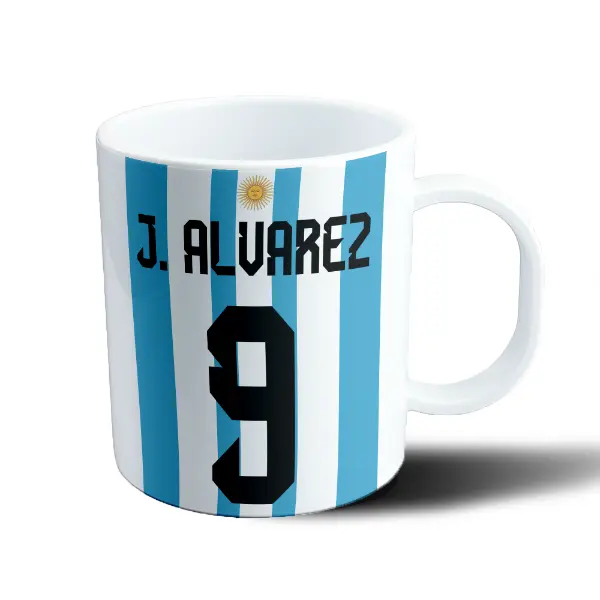 Taza de Plástico Argentina Julian Alvarez 9 Mundial Qatar