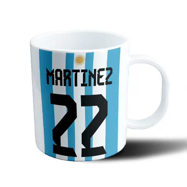 Taza de Plástico Selección Argentina Martinez 22 Mundial Qatar