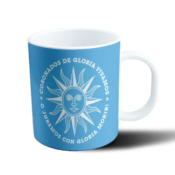Taza de Plástico Sol de Mayo Coronados de Gloria Vivamos