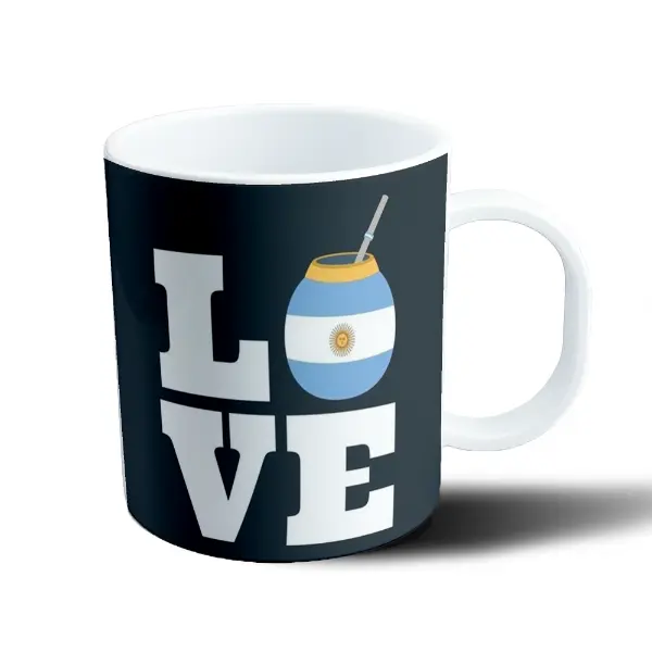 Taza de Plástico Argentina LOVE Mate