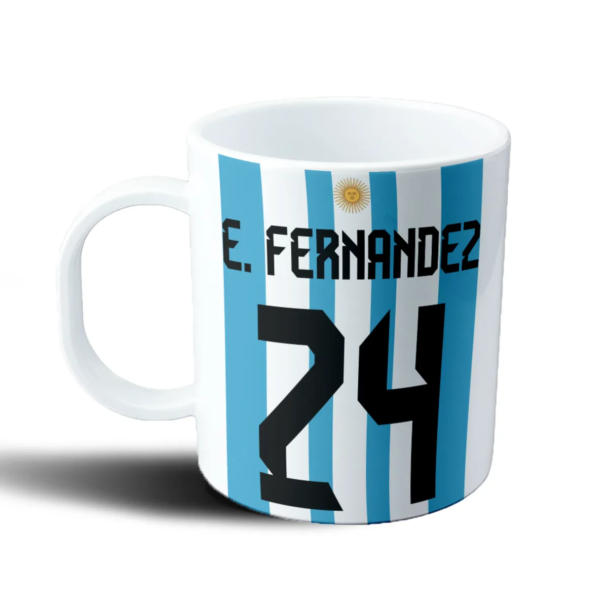 Taza de Plástico Argentina Enzo Fernandez 24 Mundial Qatar - vista 2