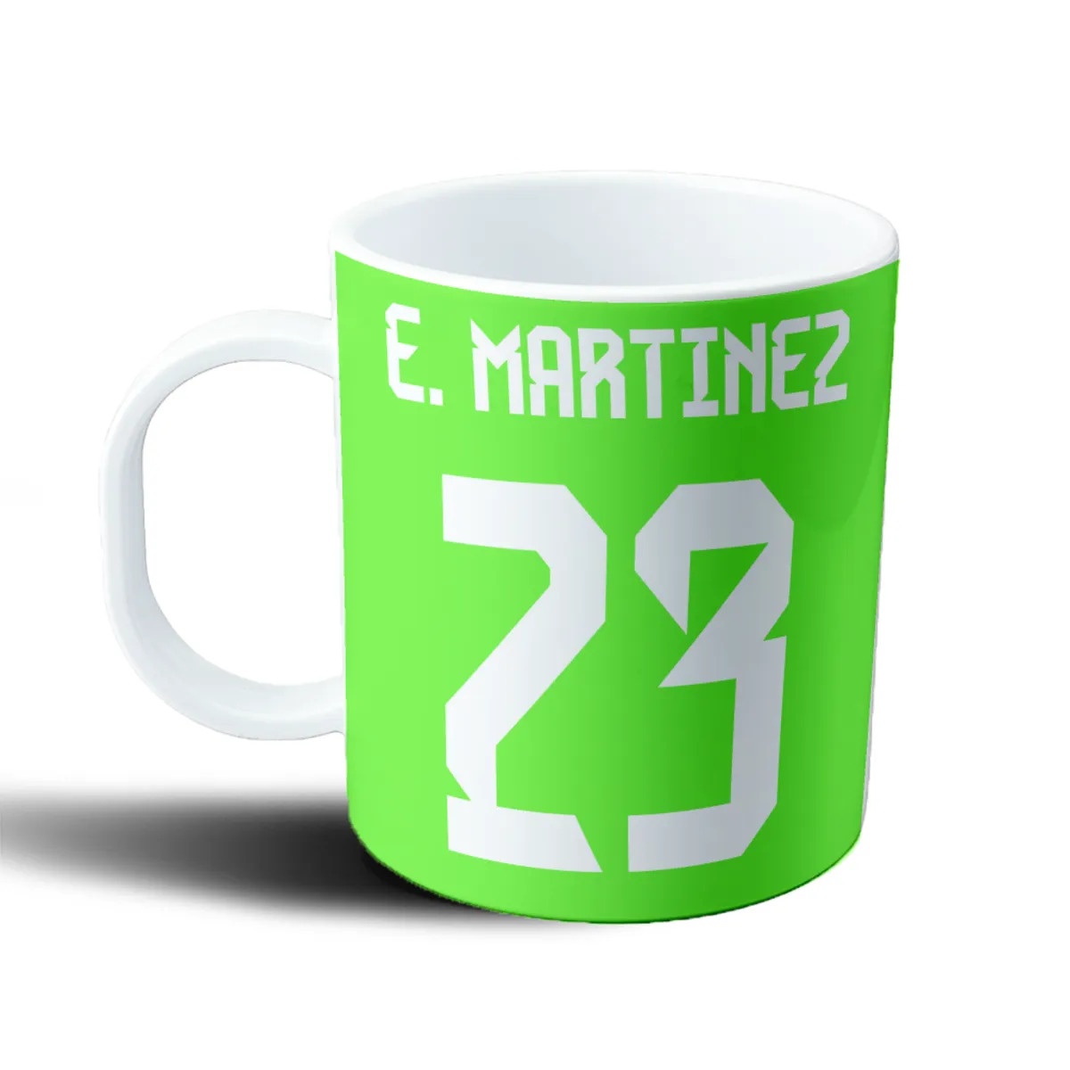 Taza de Plástico Argentina Camiseta E. Martinez 23 Verde - vista 2