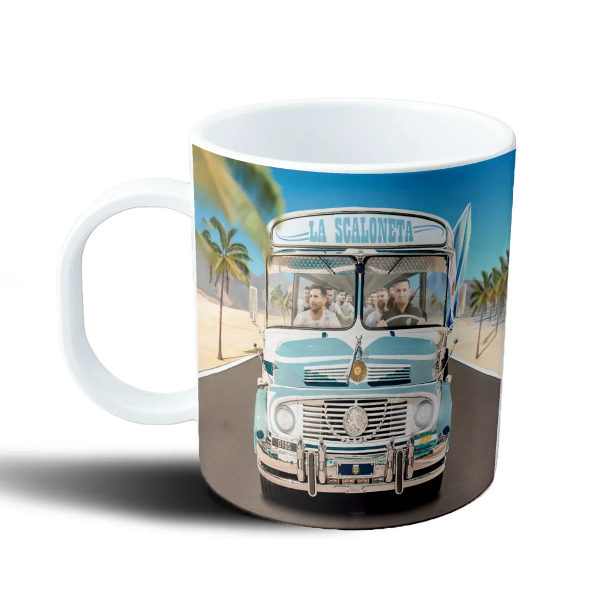 Taza de Plástico Selección Argentina La Scaloneta Colectivo D10S - vista 2