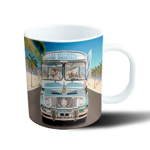 Taza de Plástico Selección Argentina La Scaloneta Colectivo D10S
