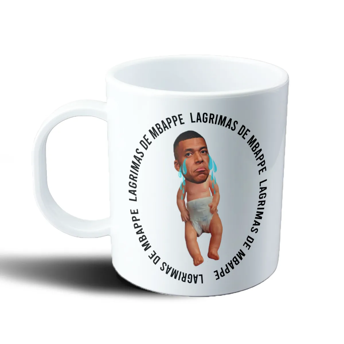 Taza de Plástico Kylian Mbappé Bebé Llorando - vista 2