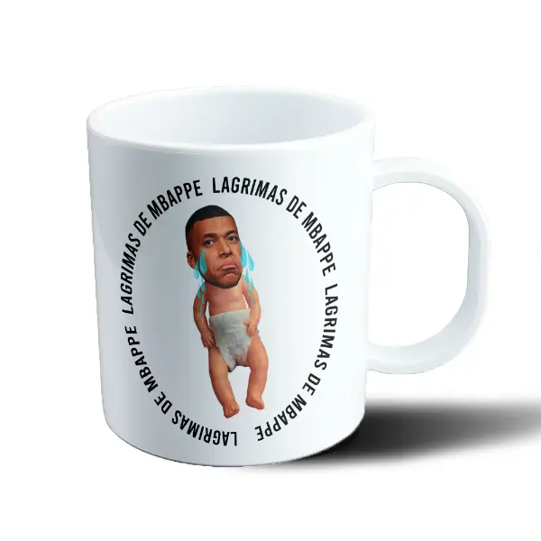 Taza de Plástico Kylian Mbappé Bebé Llorando