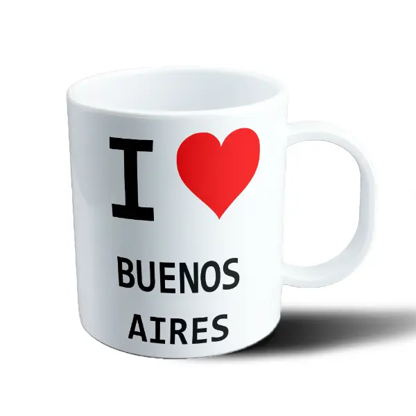 Taza de Plástico I Love Buenos Aires