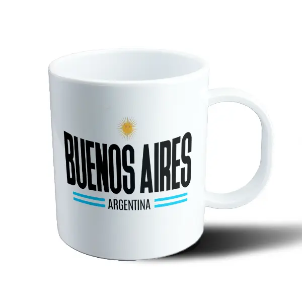 Taza de Plástico Argentina Buenos Aires con Sol de Mayo